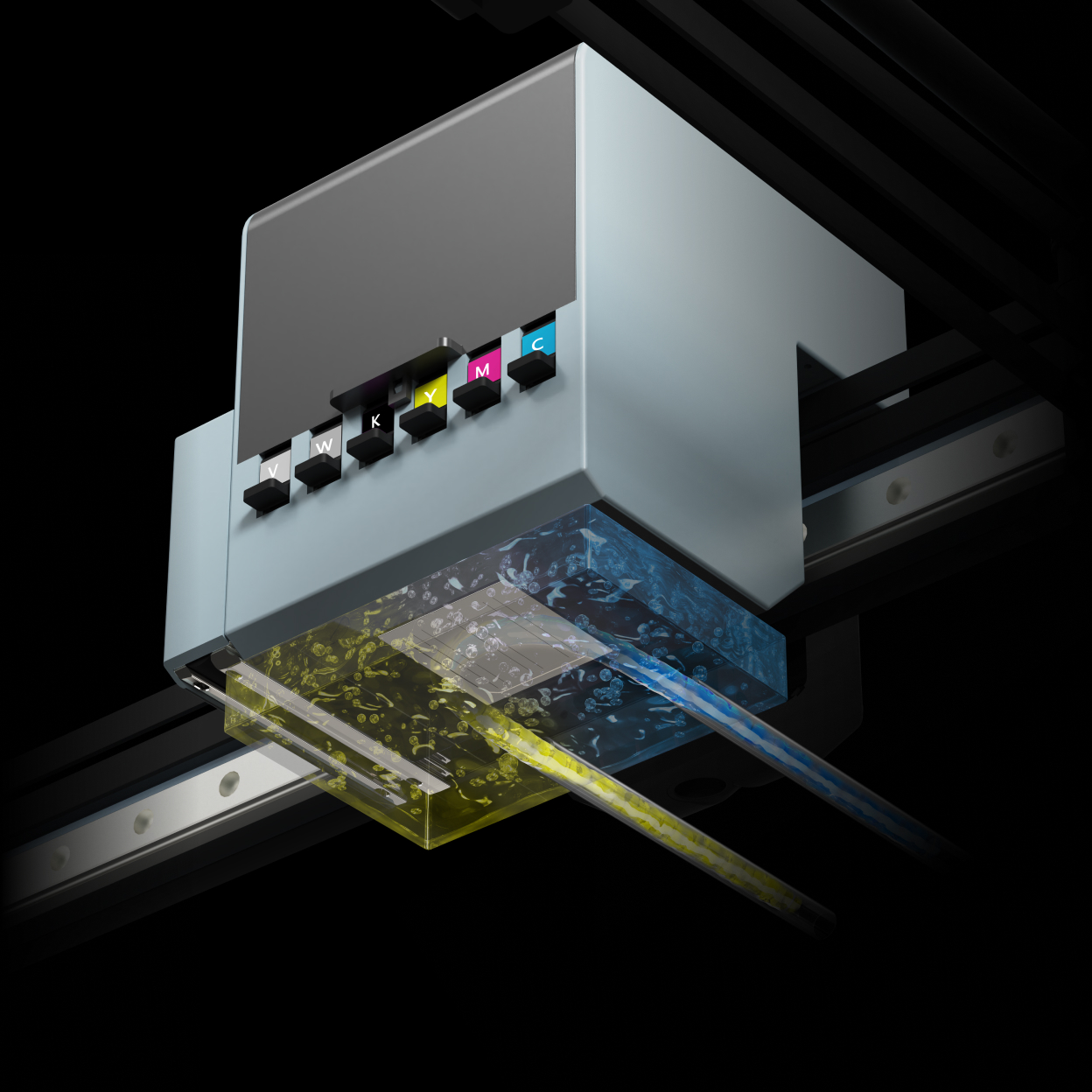 FA3D automatic nozzle cleaning and ink circulation system